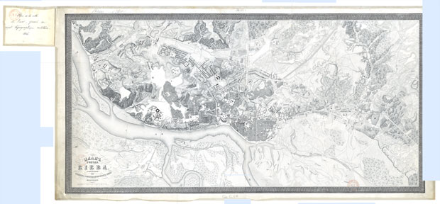 Военная карта Киева 1846 года