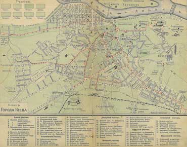 план Киева 1900 года