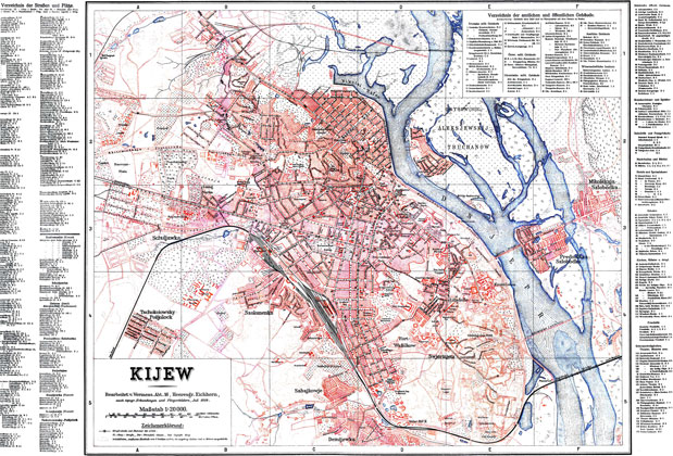 Карта Киева 1918 года