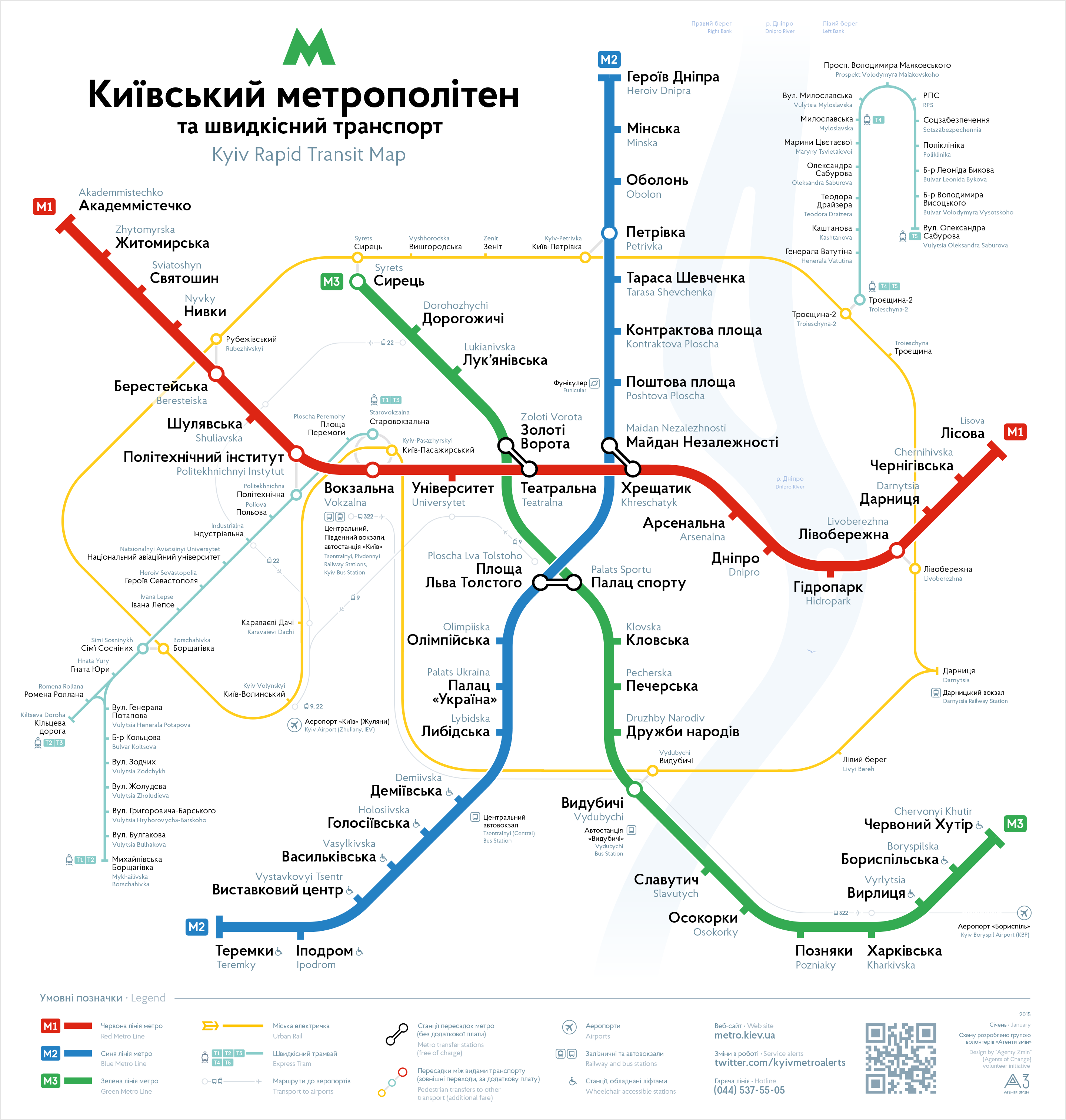 Схема київського метрополітену